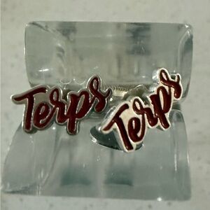 Red 'Terps' Earrings